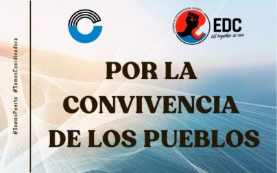 Coordinadora se suma a la acción promovida por EDC en un Compromiso por la Convivencia de los Pueblos